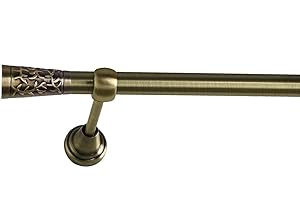 Sento 19mm Metall Gardinenstange Vorhangstange 1-läufig Messing Antik Classic Laky 240 cm
