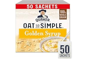 SHESTORE24 Quaker Oats So Simple Golden Syrup Flocons d'avoine avec sirop de sucre 50X 36G