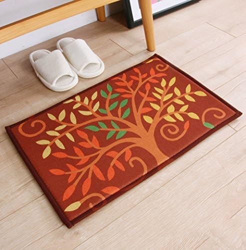 Linen Texture Mats Foyer Home Mats, Non-slip Mats Bathroom Kitchen Bedroom Bathroom Absorbent Cotton Oakum ( Color : O , Size : 50*80cm )