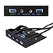 Produktbild USB 3.0 2-Port 3,5 Zoll Metall Front Panel USB Hub mit 1 HD Audio Ausgang/1 Mikrofon-Eingang für Desktop [ 20-Pin Anschluss & 61 cm Adapterkabel]