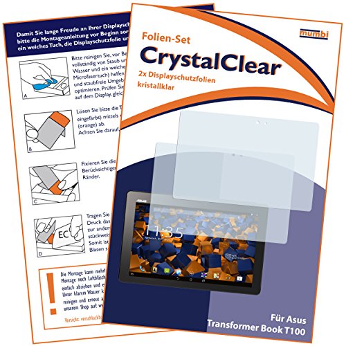 2x mumbi Schutzfolie ASUS Transformer Book T100 (T100TA 25.65 cm 10.1 Zoll) Folie Displayschutzfolie - 2