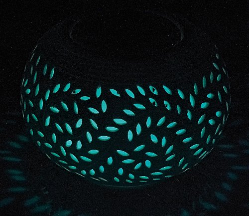 Lunartec Solar-Dekoleuchte aus Porzellan mit Farbwechsler / weißer LED - 4