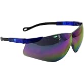 Badem10 Cycling Glasses UV Protected Adjustable Cyclist Glasses Mirrored Rainbow, Badem10