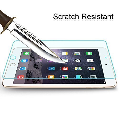 OMOTON Panzerglas Displayschutzfolie für iPad mini 4 mit [Apple Bleistift kompatibel ] [9H Härte] [Kristall-klar [kratzfest] [Luftbläschen-frei] [Lebenslage Garantie] - 3