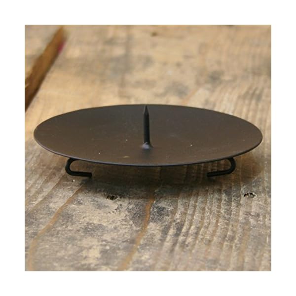 Black Round Metal Spike Candle Holder Pillar Candle Plate Onlinecandle