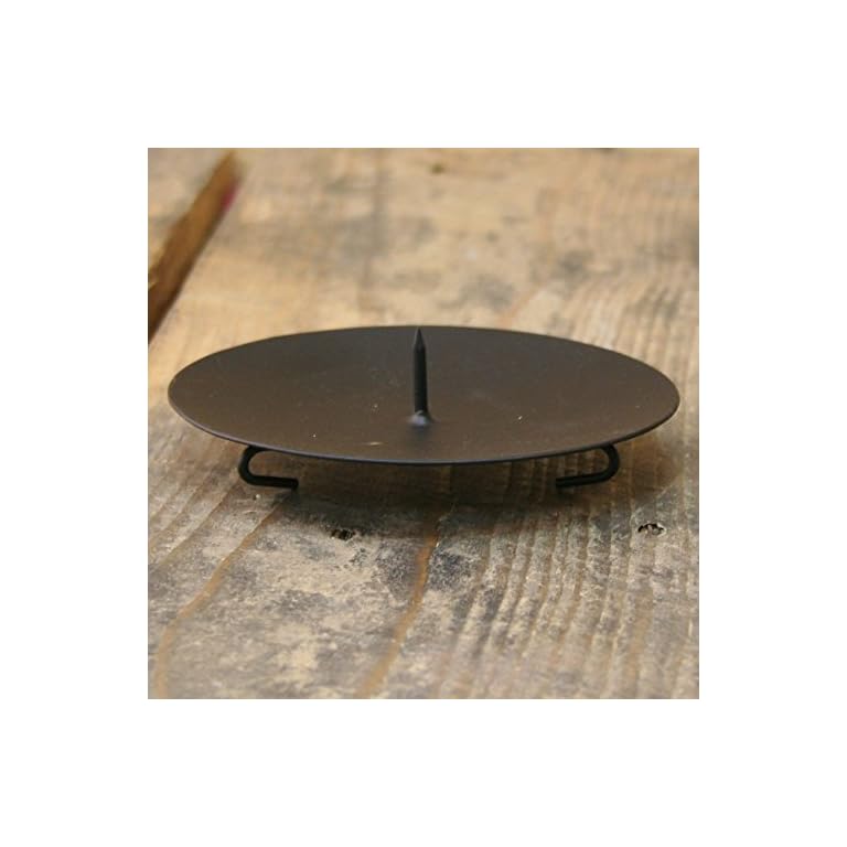 Black Round Metal Spike Candle Holder Pillar Candle Plate Onlinecandle