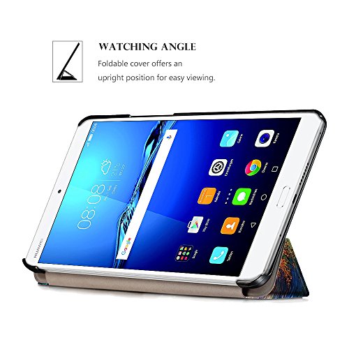 Huawei MediaPad M3 8.4 Hülle – Ultra Dünn und Leicht PU Leder Schutzhülle mit Standfunktion und Auto Aufwachen / Schlaf Funktion für Huawei MediaPad M3 8,4 Zoll Tablet (2016), Calypso - 6