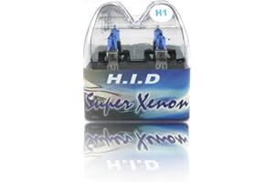 Bynome h1 led headlight bulb P14.5S halogen 5500k bright white Low Beam Fog light 150% More Brightness Replacement 55W Bulb,Pack of 2,DC12V (H1)