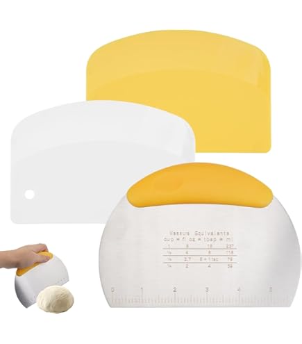 Raschietto Per Pasta In Acciaio Con Manico Legno - 2 Pezzi Per Impasto E Pizza - Foto 3