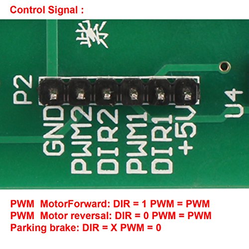 DROK® 3-36V Dual-Way Motor-Treiber-Modul 10A DC H-Brückenmotortreiber PWM-Modul Circuit Board-MOSFET-Treiber Motor Ansteuerboard mit Bremsfunktion - 4