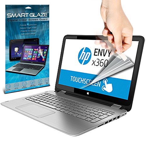 SmartGlaze ( Pack Of 6 ) HP ENVY x360 15-u252sa 15.6 2 in 1 Laptop Case Brand New Luxury Crystal Clear Premium-LCD-Display-Schutzfolien-Packs mit Poliertuch & Application-Karte