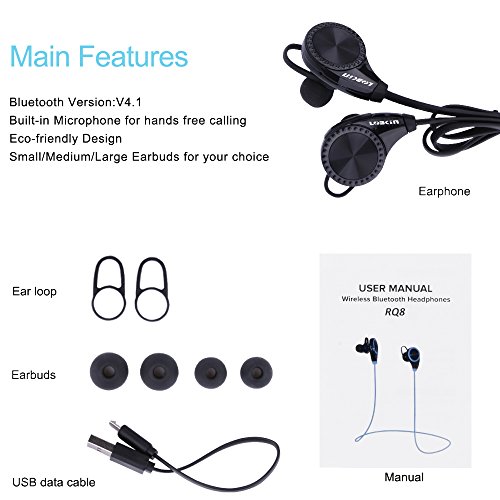 LOBKIN Auriculares Bluetooth 4 0 para deporte running gimnasio y ejercicio Auriculares inal mbricos con micr fono y manos libres para iPhone iPad iPod Android Samsung Galaxy y otros dispositivos compatibles negro reviews LOBKIN Auriculares Bluetooth 4 0 para deporte running gimnasio y ejercicio Auriculares inal mbricos con micr fono y manos libres para iPhone iPad iPod Android Samsung Galaxy y otros dispositivos compatibles negro