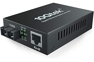 10Gtek Gigabit Ethernet Media Converter, SC Multimodale, 1310nm, Fino a 2km