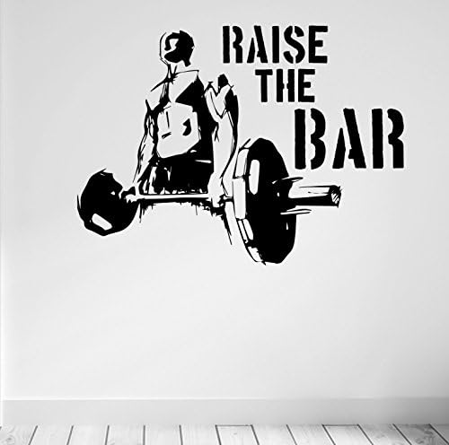 Raise the bar .... Premium Motivational Wall Art Decal. (Black)