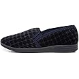 The Slipper Company Mens Twin Gusset Navy Slipper