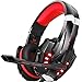Produktbild Stereo Gaming-Headset (G9000 Für PS4, PC, Xbox One, Kapselgehörschützer mit Mikrofon, Lichter LED, Kopfhörer, Schweren und Kopfhörer Rot Rot