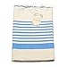 Produktbild ANNA ANIQ Hamamtuch Fouta Sauna-Tuch XXL Extra Groß 197 x 100cm - 100% Baumwolle aus Tunesien ALS Strand-Tuch, orientalisches Bade-Tuch, Picknick, Yoga, Schal, Pestemal, Strand-Handtuch (Grau-Türkis)