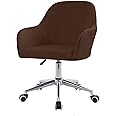ZHUIYUAN Velvet Office Chair Slipcover with Arms, Cover for Vanity, Modern Office Computer Chair Protector, Stretch Wingback Dining Chair Cover Protector for Home, Kitchen, Living Room