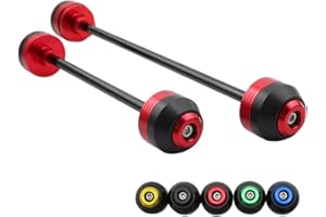 ROCKMUTE Vorderrad Hinterrad Achse Gabel Sliders Crash Protector für Suzuki GSX-S 1000/F 2015–2020 GSXS1000 Motorrad Guard Pads Fallschutz (rot vorne + hinten)