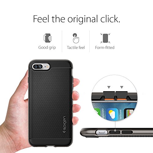 iPhone 7 Plus Case, SpigenÂ® [Neo Hybrid] PREMIUM BUMPER [Gunmetal] Bumper Style Premium Case Slim Fit Dual Layer Protective Cover for iPhone 7 Plus (2016) - (043CS20535)