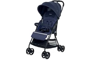 Foppapedretti Piùleggero Passeggino Leggero e Compatto, Portata Massima 15 kg, Blu (Denim)
