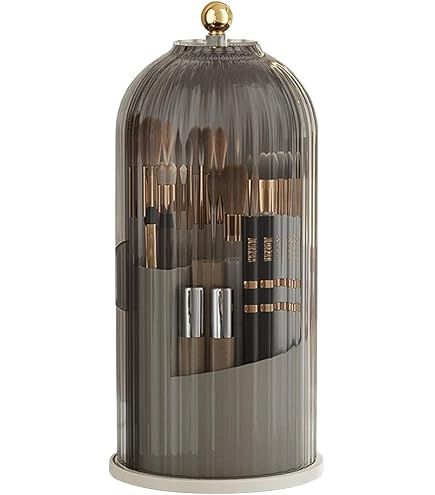 Organiseur Maquillage Acrylique XL Avec Tiroirs - Range Cosmétiques Salle De Bain Noire
