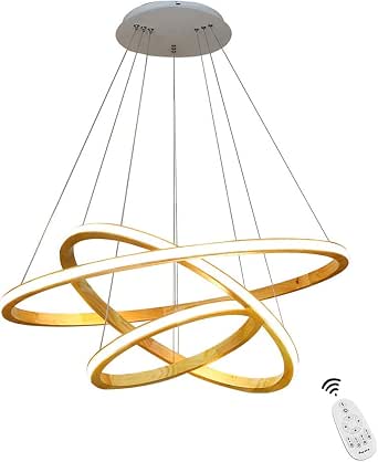 LED Modern Pendelleuchte Holz esstisch Hängeleuchte Runde ...