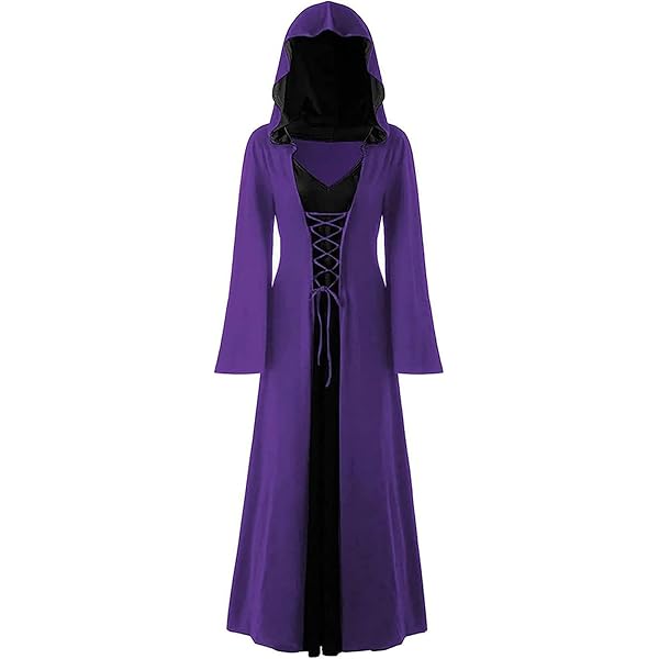 Vestido Gótico Medieval Mujer Con Capucha Y Accesorios - Terciopelo Rojo, Para Halloween, Cosplay Y Fiestas Temáticas