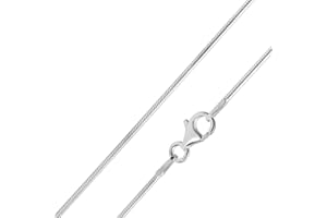 MATERIA BY MATTHIAS WAGNER Materia damski łańcuszek typu żmijka, srebro 925, rodowane, 1,7 mm, damski łańcuszek na szyję, srebro 40-60 cm, #K18, Srebro, Bez kamieni szlachetnych