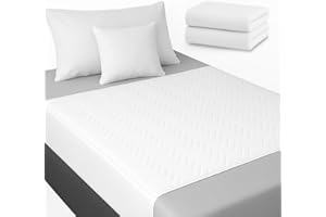 BELLTOP Empapadores Cama Adultos Lavables. Empapadores Bebe Reutilizables con alas. Empapador Cama Lavable Super Absorbente 3,15 litros/m². Protector Cama 4 Capas (135 x 85 cm (Pack x 2))