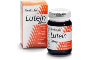 HealthAid Luteina per Occhi 20mg - 30 Compresse Vegane e Senza Glutine