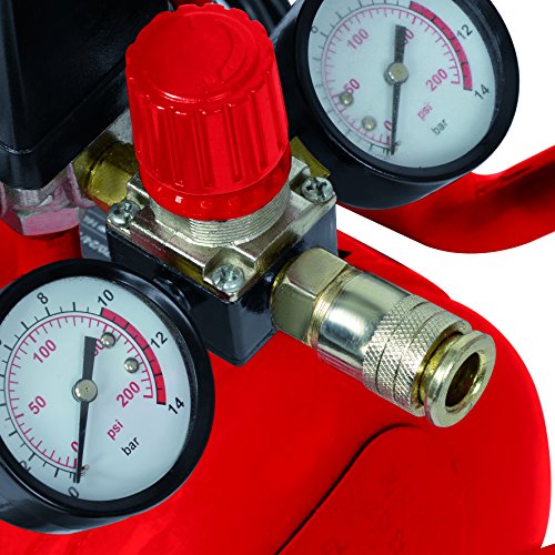 Einhell Kompressor TE-AC 270/24/10 (1,8 kW, 24 L, Ansaugleistung 270 l / min, 10 bar, ölgeschmiert, große Räder und Haltebügel) - 4