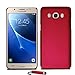 Price comparison product image Armour Slim Hard Case Shell Cover For Samsung Galaxy J5 2016 + Screen Protector + Stylus (Red)