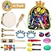 Produktbild MVPower Musikinstrumente Kinder 15Stück Rhythm Toys Percussion Set Früherziehung Musik Kinderspielzeug Kleinkinder Holz Instrumentenset für Kinder mit Tragetasche(Rhythm Toys Set)