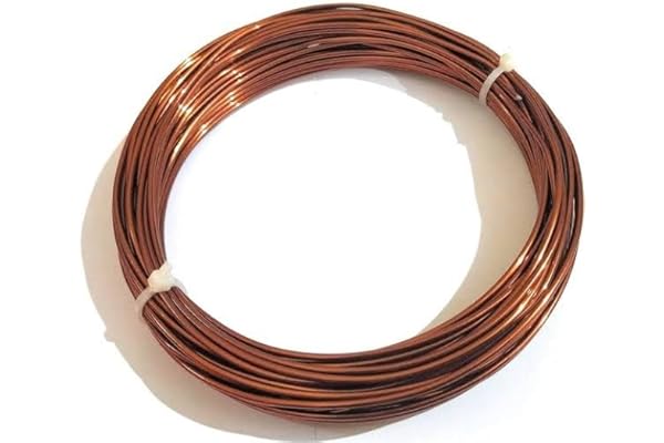 Copper Wire, 16 SWG /1.5mm Diameter, Copper 5Mtr Copper Enameled Wire Coil for Electrical use Science Projects Jewellery and Craft