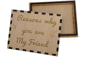 LQQDREX Unique Friendship Gift - Reasons Why You are My Friend, 10 Reasons Why You are My Friend, Wooden Hearts in The Box Friendship and Bestie Gifts for Friends, Friendship Keepsake