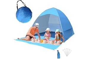 YING Pop Up Tent for 3-5 Persons Beach Sun Shade Tent, Large Size Quick Open Sun UV Protection Tent 200 x165 x130cm (Large)