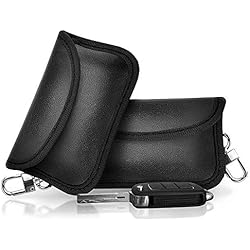 Q-xun Étui de Sécurité pour Clef de Voiture，Dispositif Anti-vol，Protection et Sécurité de la Vie Privée du，Brouilleur Telephone Portable Bloque Signal RFID/NFC/WiFi/GSM/Bluetooth-Noir