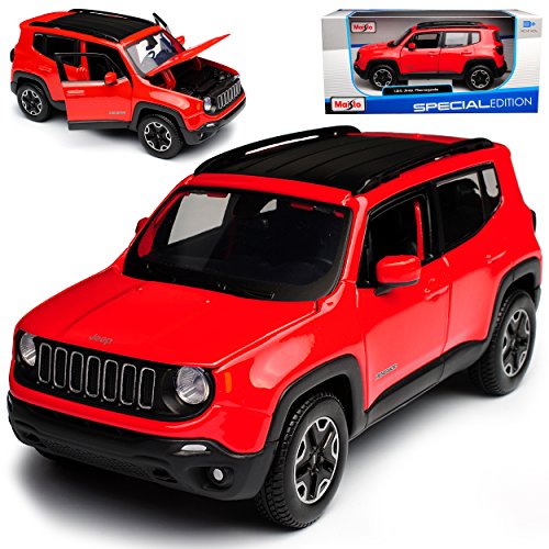 Preisvergleich Produktbild Maisto Jeep Renegade SUV Rot Ab 2014 1 / 24 Modell Auto