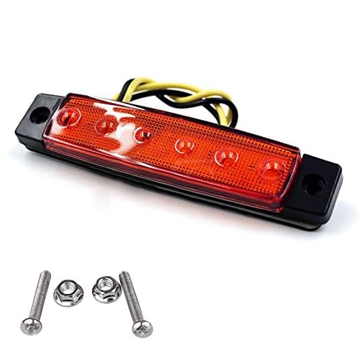 Kit De 6 Feux De Gabarit (Luci Ingombro) Rouges LED 24V – Pour Camions, Remorques Et Auto Tuning