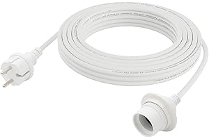 FIRMERST Portalampada impermeabile E27 con cavo esterno 10 m bianco