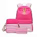Produktbild elecfan Unisex Rucksack, Multi Funktions Reise Student Schulter Schüler Rucksack 3PC/Set Teiliges Schultaschen-Set + Umhängetasche + Geldbeutel,Rot
