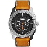 Fossil Herren-Armbanduhr XL Machine Chronograph Quarz Leder FS4951