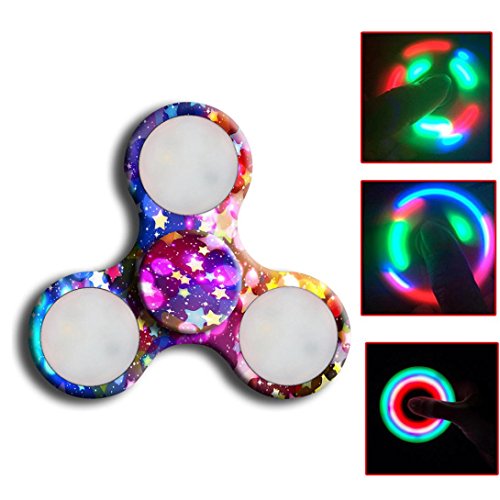 Saingace LED-Licht Fidget Hand Spinner Torqbar Finger Spielzeug EDC Focus Gyro (E) - 3