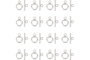 UNICRAFTALE 20 Ensembles 304 Acier Inoxydable Barre et Anneau Bascule Fermoirs Composants Bijoux Fermoirs Finaux Bascule Fermoirs Connecteurs pour Bracelet Collier Fabrication de Bijoux