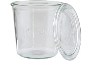 APS 2 Original WECK słoiki na przetwory 580 ml z pokrywką, Ø 11 cm, wys. 11 cm, pojemnik na przetwory, dekoracyjny słoik na słodycze, słoik do przechowywania, nadaje się do mycia w zmywarce