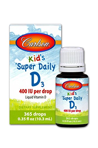 Carlson Kid's Super Daily D3 400 IU, 365 Liquid Drops