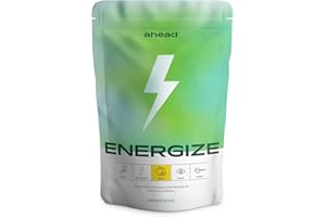 ‎AHEAD ahead ENERGIZE, Natürlicher Pre Workout Booster Vegan 375g mit Vitamin B6, B12, L-Citrullin, Arginin, L-Theanin, Panax Ginseng, für Training, Wettkampf, Lemon, Made in Germany