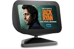 IRONA Stand for Amazon Echo Show 5 3rd Gen, Magnetic Mount Accessories Compatible with Echo Show 5(3rd Gen), 360 Degree Rotation Tilt and Anti-Slip Base (Black)