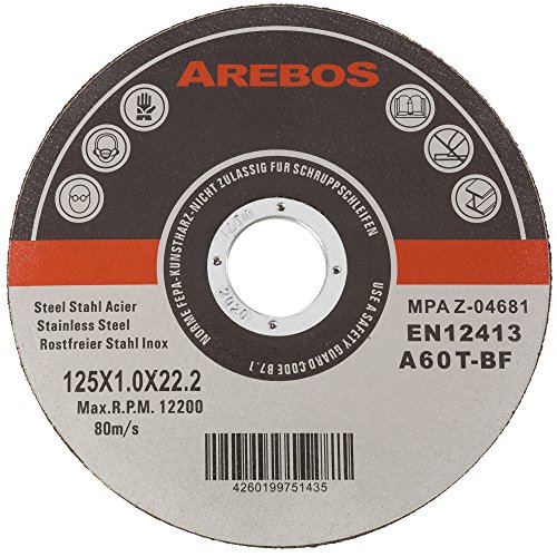 Trennscheiben Metall 125 x 1 x 22,23 mm Metall INOX Trennscheibe 100er Set - 2